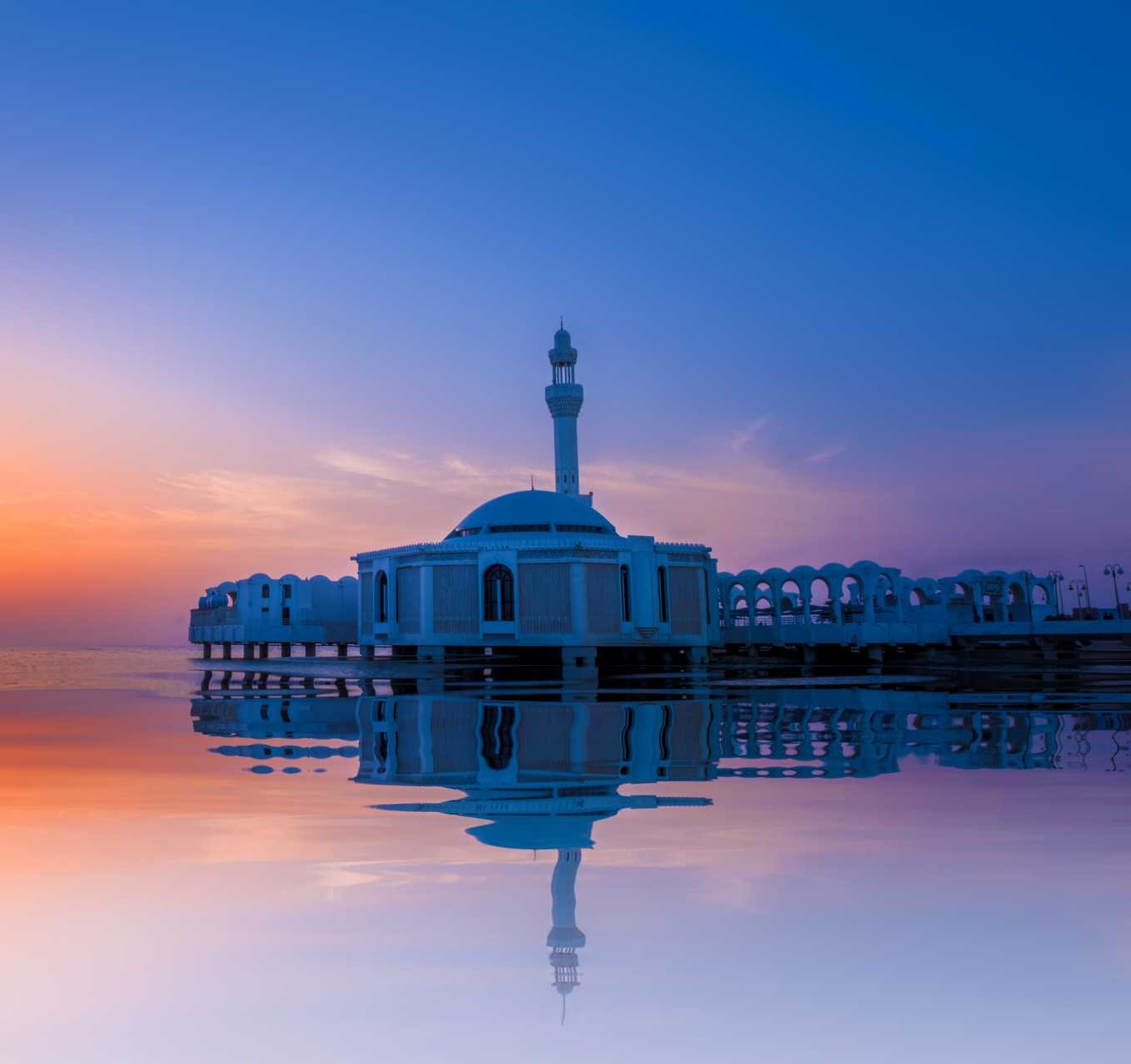 Jeddah Floating Mosque - Architectural marvel on the Red Sea with Falcon Tours